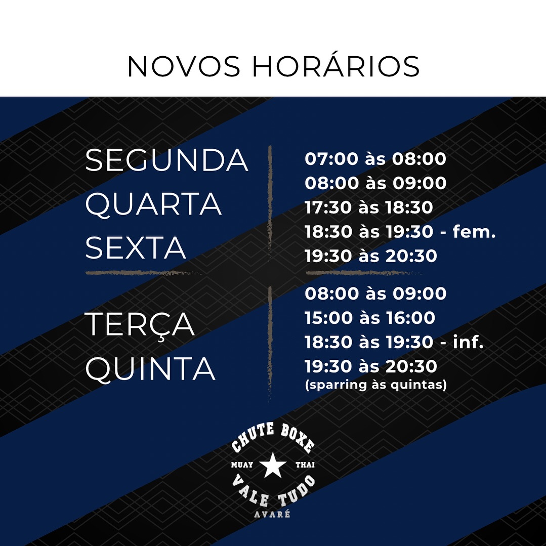 Horarios de treino